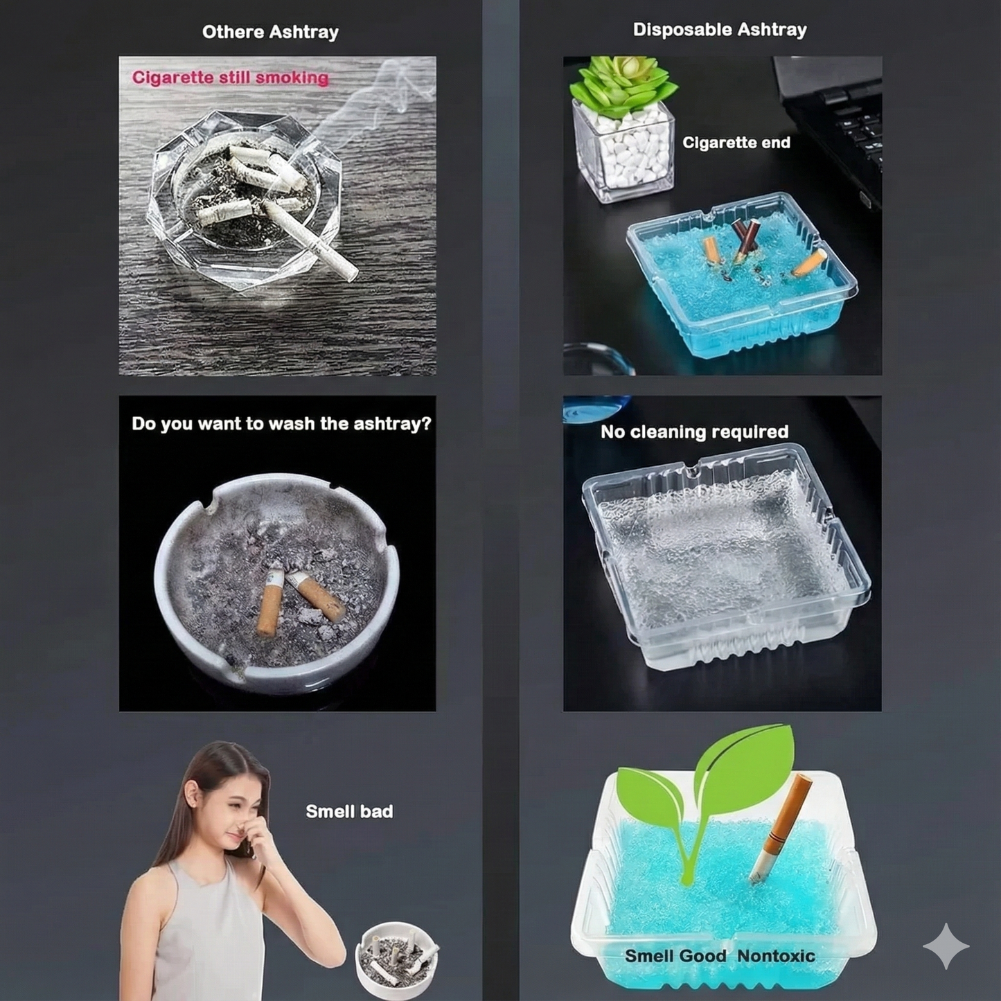 PureSmoke™ Odor-Free Ashtray