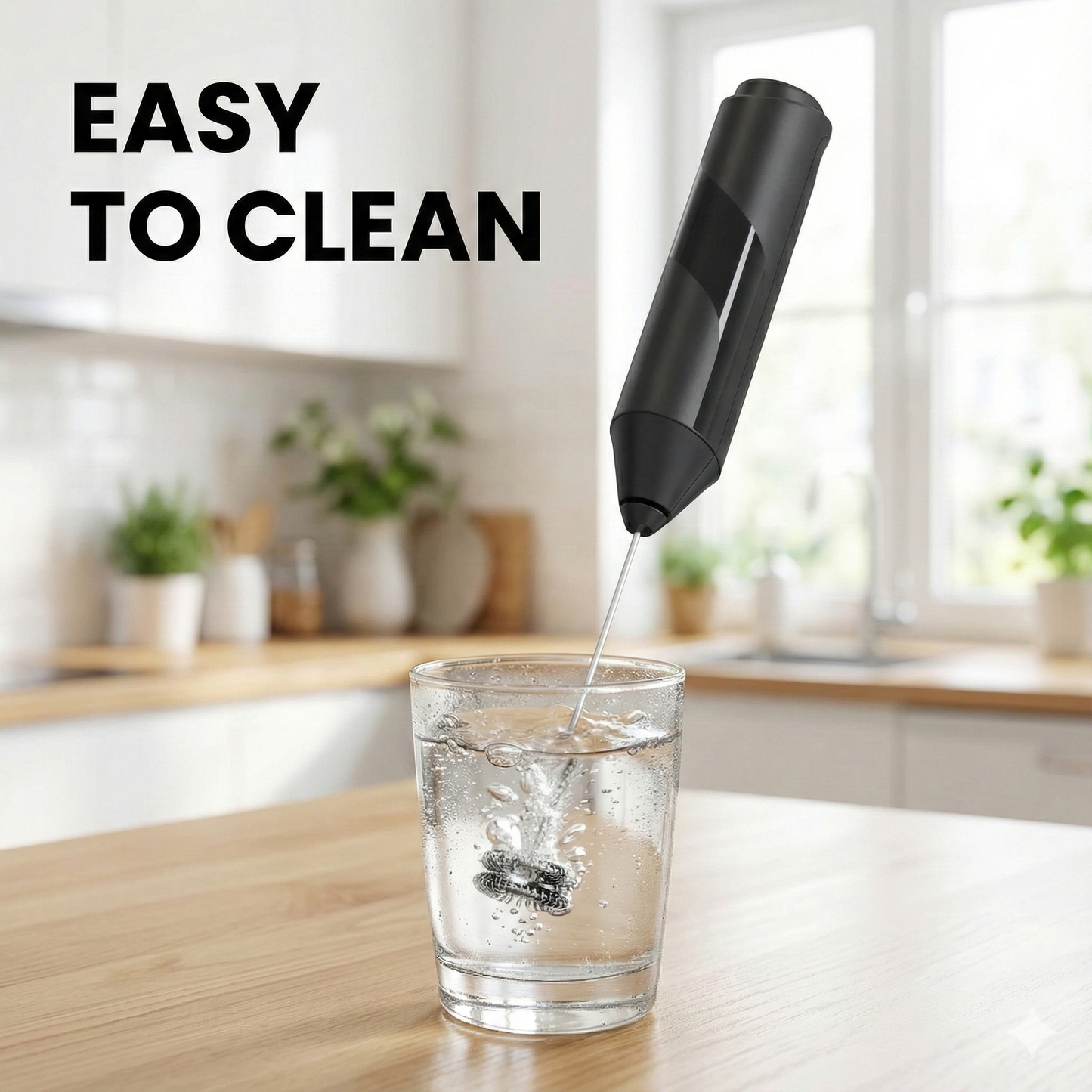 Battery Operated Stainless Steel Milk Frother