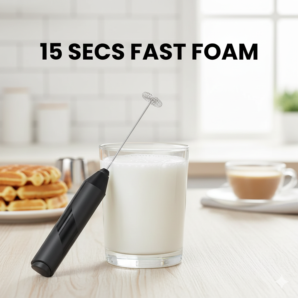 Battery Operated Stainless Steel Milk Frother